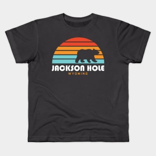 Jackson Hole Wyoming Bear Mountains Kids T-Shirt